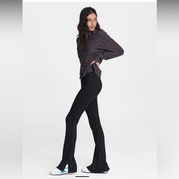 NWT rag & bone Iris Plaid Flannel Button Down Shirt in Black/ Purple Size XS - Picture 5 of 14